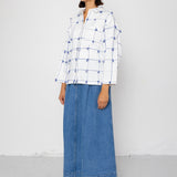 Folk | Folk Archive Shirt - Navy Ecru Knots
