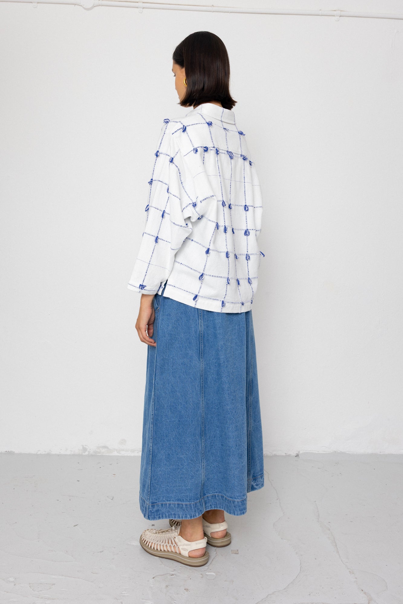 Folk | Folk Archive Shirt - Navy Ecru Knots