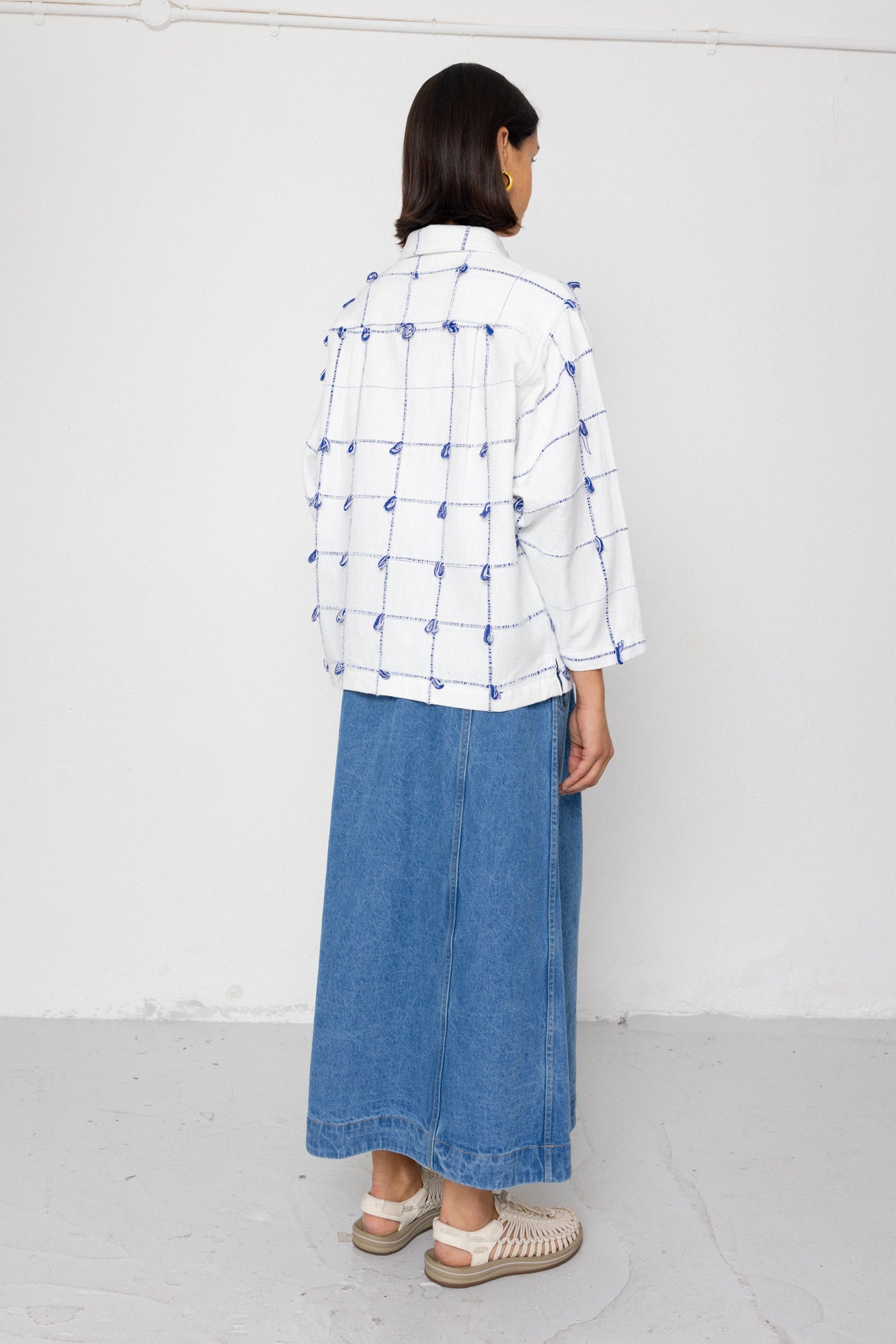 Folk | Folk Archive Shirt - Navy Ecru Knots