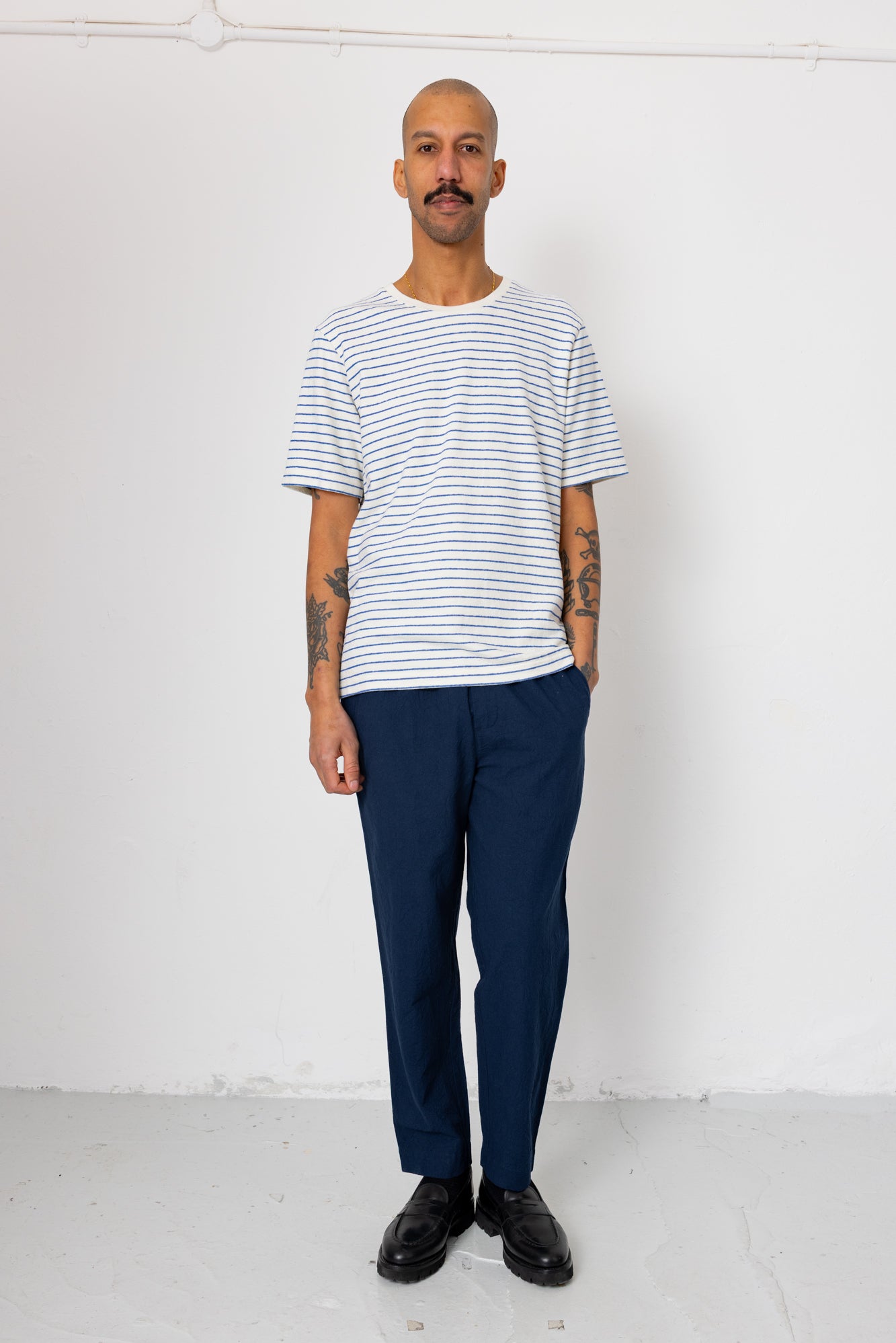 Folk | Folk Assembly Pant - Dark Navy Crinkle