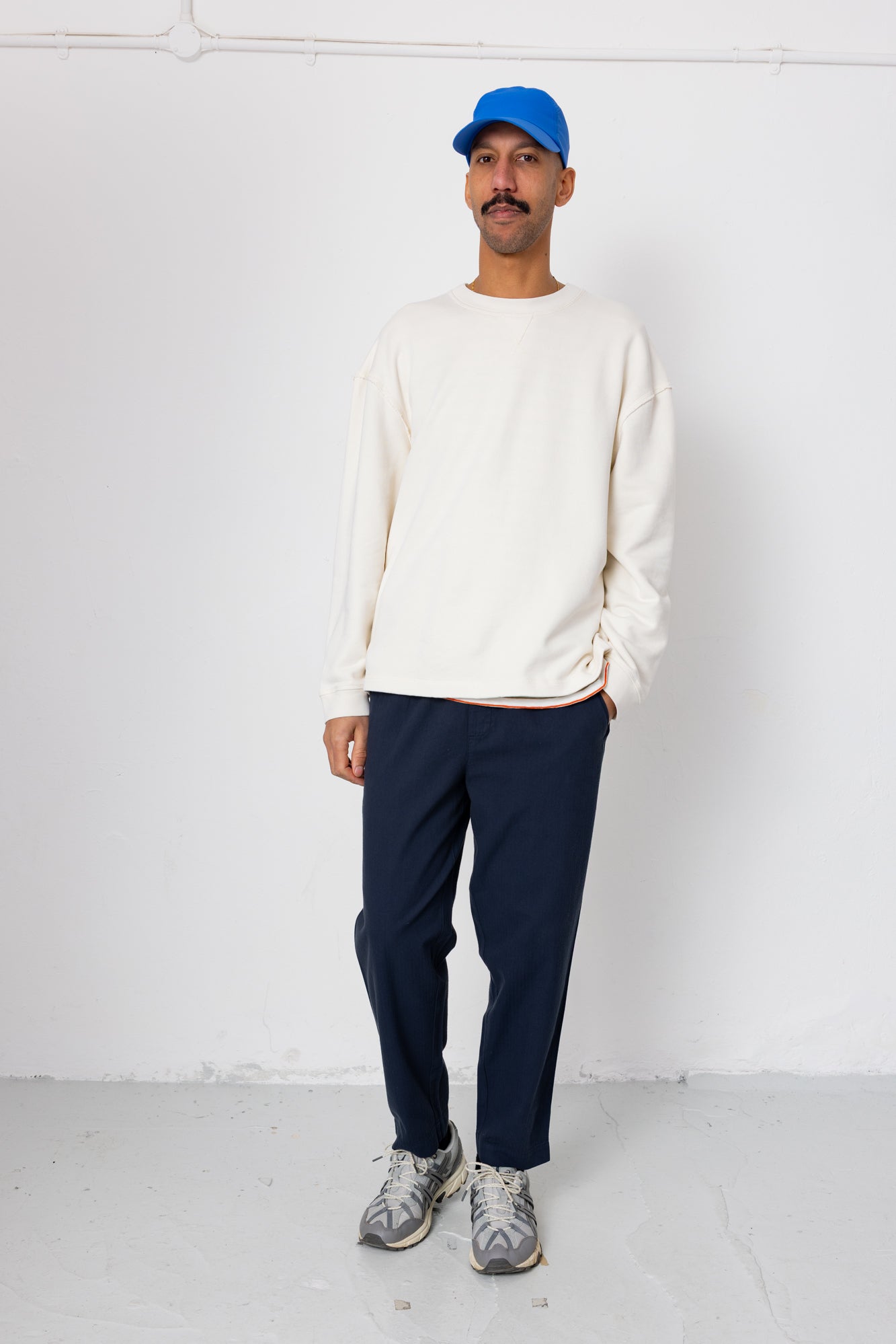 Folk | Folk Assembly Pant - Navy Herringbone