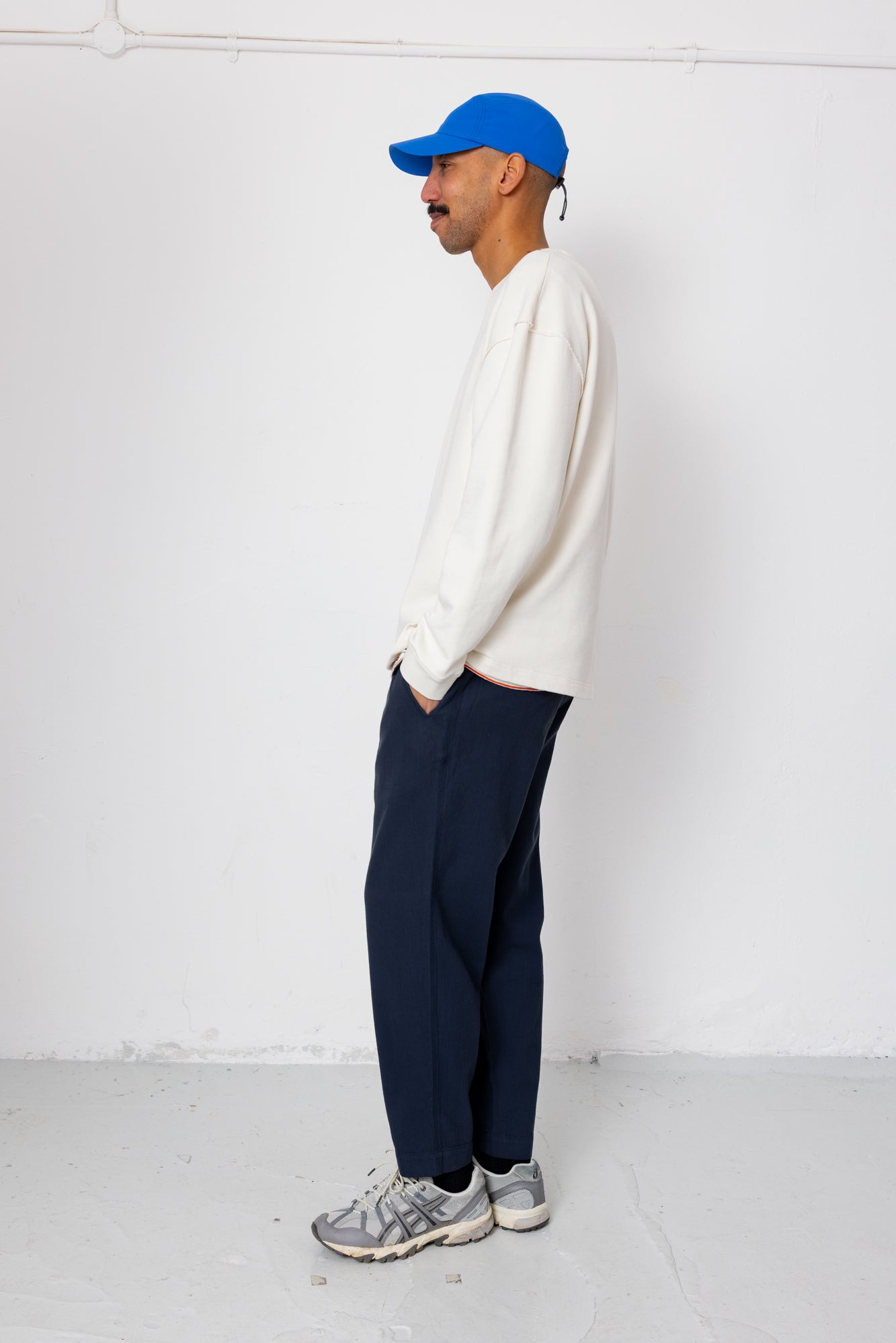 Folk | Folk Assembly Pant - Navy Herringbone