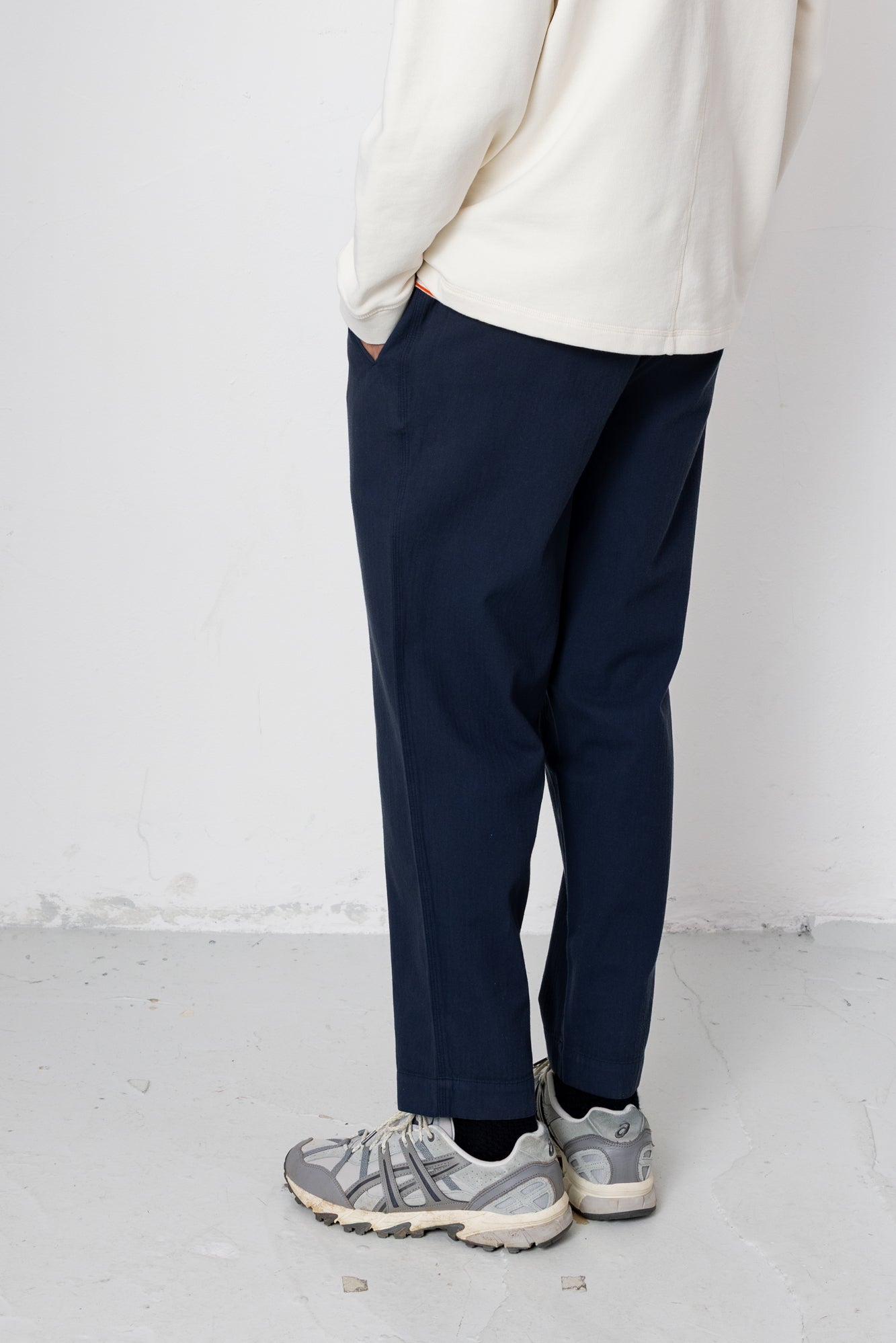 Folk | Folk Assembly Pant - Navy Herringbone