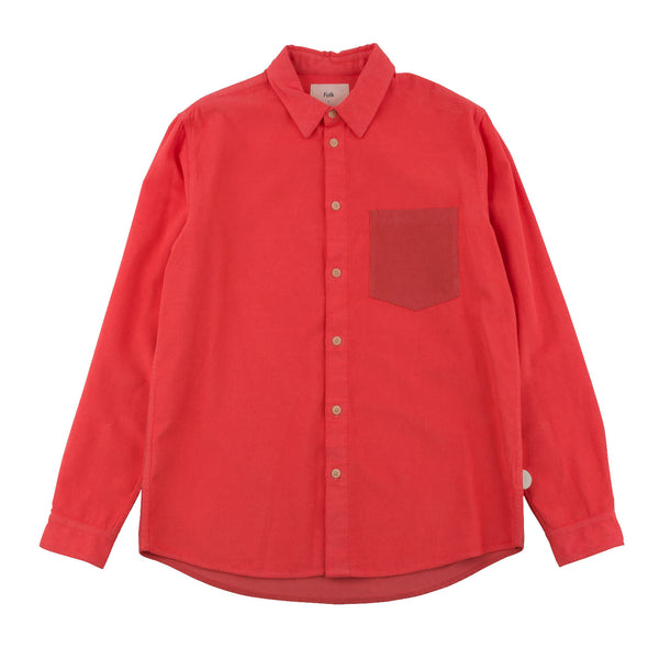 2 Tone Baby Cord Shirt - Pink