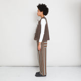 Cawley | Cawley - Jacquard and Linen Peyton Vest - Brown