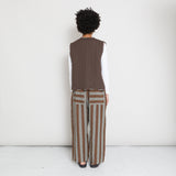 Cawley | Cawley - Jacquard and Linen Peyton Vest - Brown