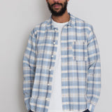 Patch Shirt - Soft Blue Open Check