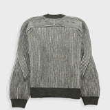 Plated Rib Crew - Olive Ecru