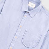 Herringbone Curve Shirt - Soft Blue