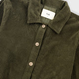 Pleated Shirt - Olive Cord