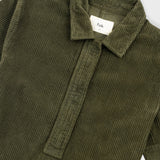 A-Line Zip Dress - Olive Cord