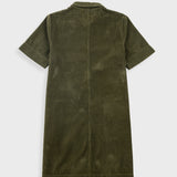 A-Line Zip Dress - Olive Cord