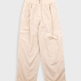 Drawcord Baggy Pants - Light Stone