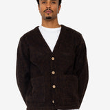 Pocket Cardigan - Navy Espresso Brushed Wool