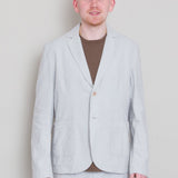 Cotton Linen Blazer - Mist Blue