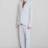 Cotton Linen Blazer - Mist Blue