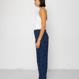 Folk | Folk Baggy Trouser - Irregular Block Jacquard Navy