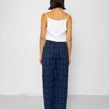 Folk | Folk Baggy Trouser - Irregular Block Jacquard Navy