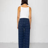 Folk | Folk Baggy Trouser - Irregular Block Jacquard Navy