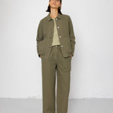 Folk | Folk Baggy Trouser - Light Olive Chunky Ripstop