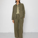 Folk | Folk Baggy Trouser - Light Olive Chunky Ripstop