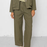 Folk | Folk Baggy Trouser - Light Olive Chunky Ripstop