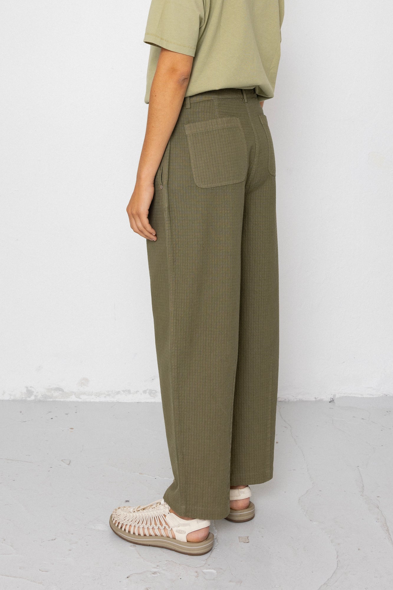 Folk | Folk Baggy Trouser - Light Olive Chunky Ripstop