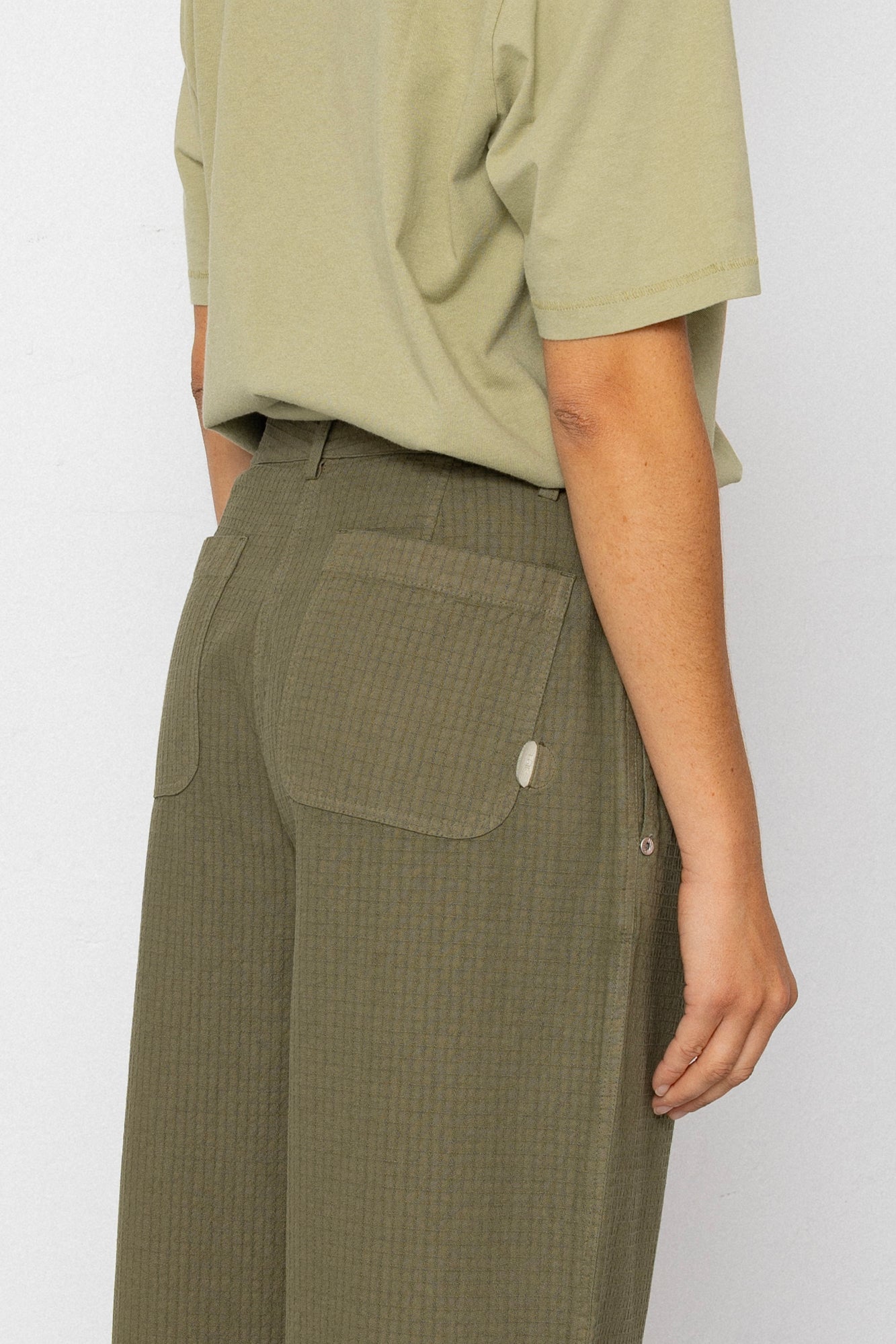 Folk | Folk Baggy Trouser - Light Olive Chunky Ripstop