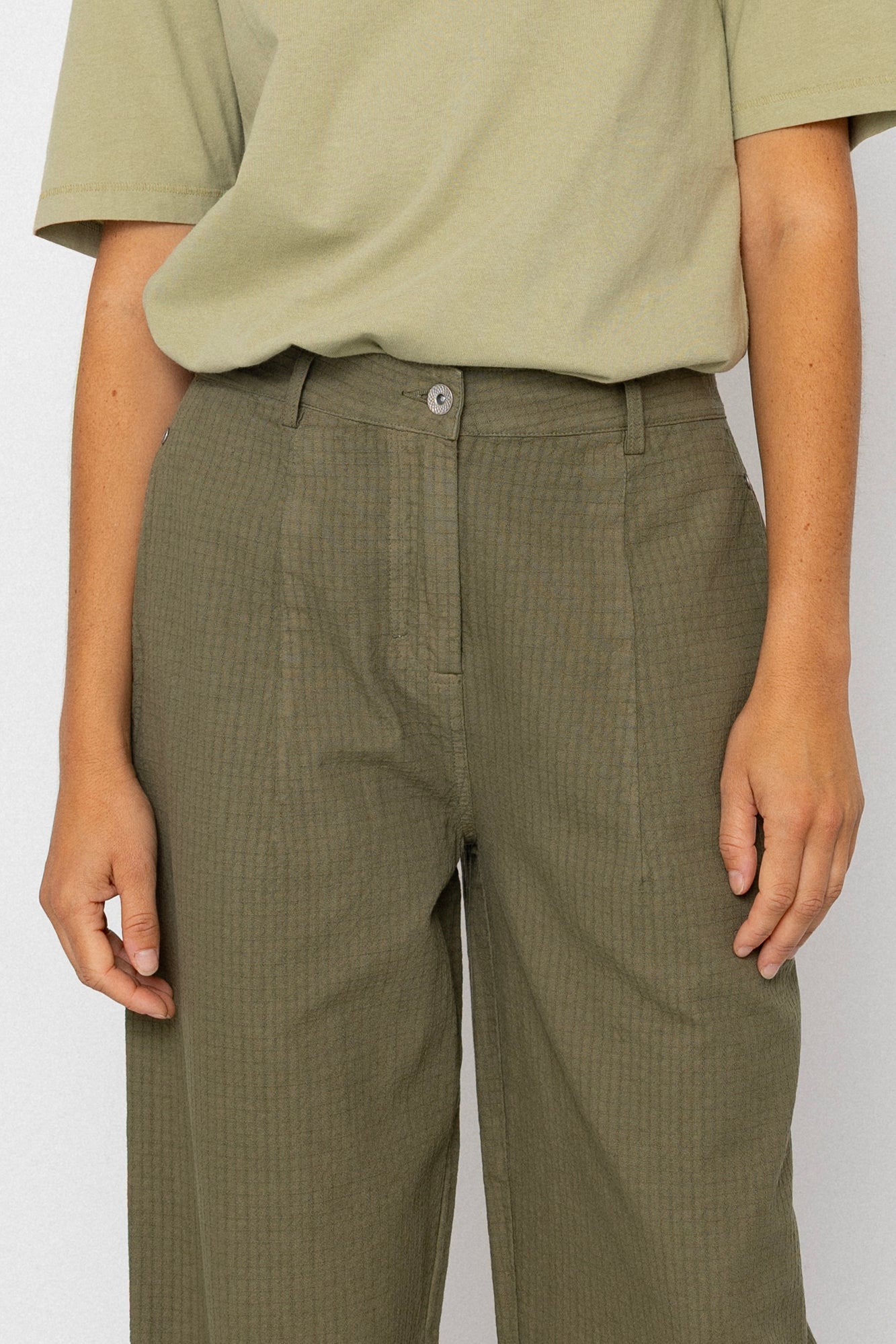 Folk | Folk Baggy Trouser - Light Olive Chunky Ripstop