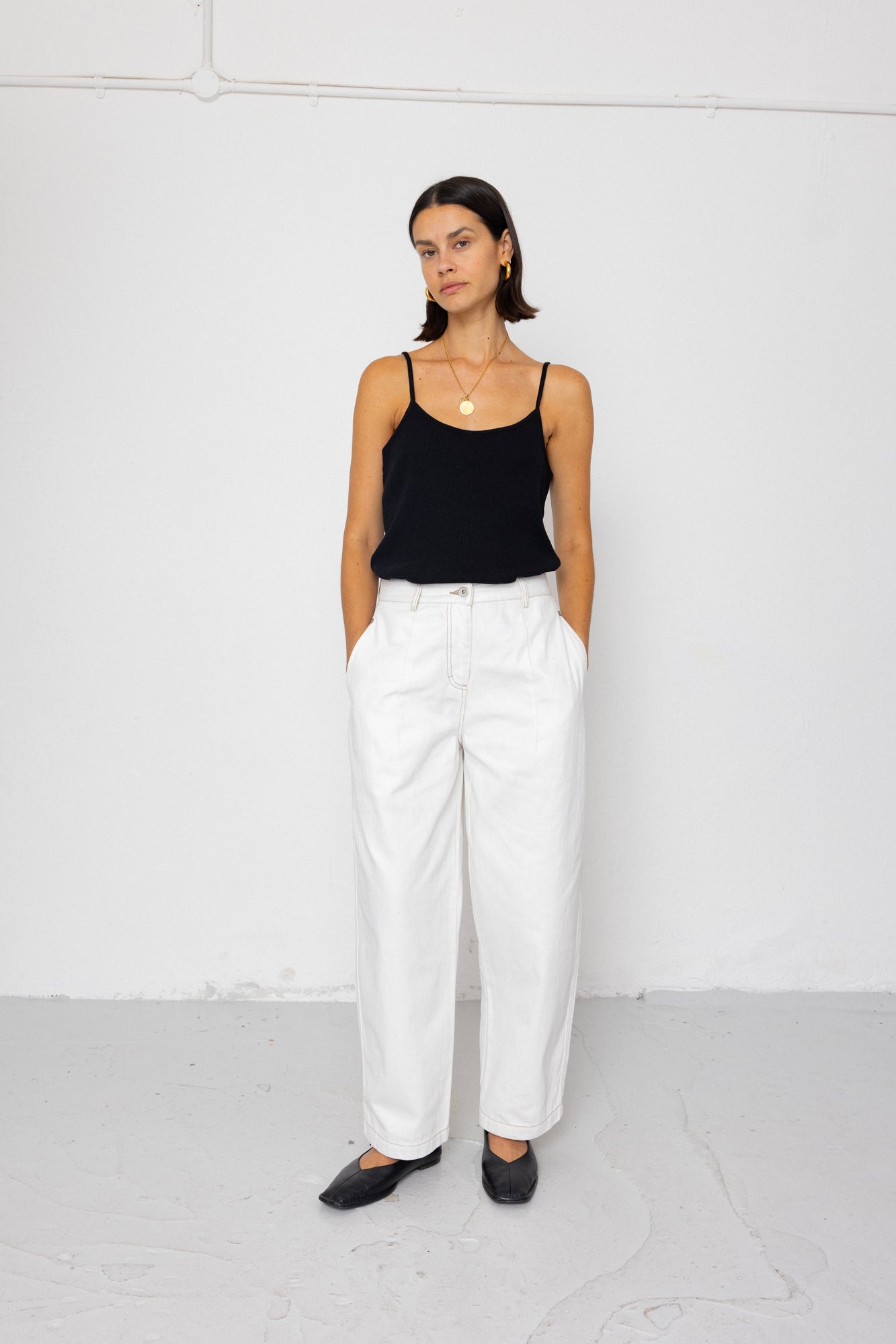 Folk Folk Baggy Trouser - White Denim
