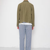 Folk | Folk Barrel Leg Jean - Indigo Ticking Stripe