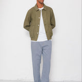 Folk | Folk Barrel Leg Jean - Indigo Ticking Stripe