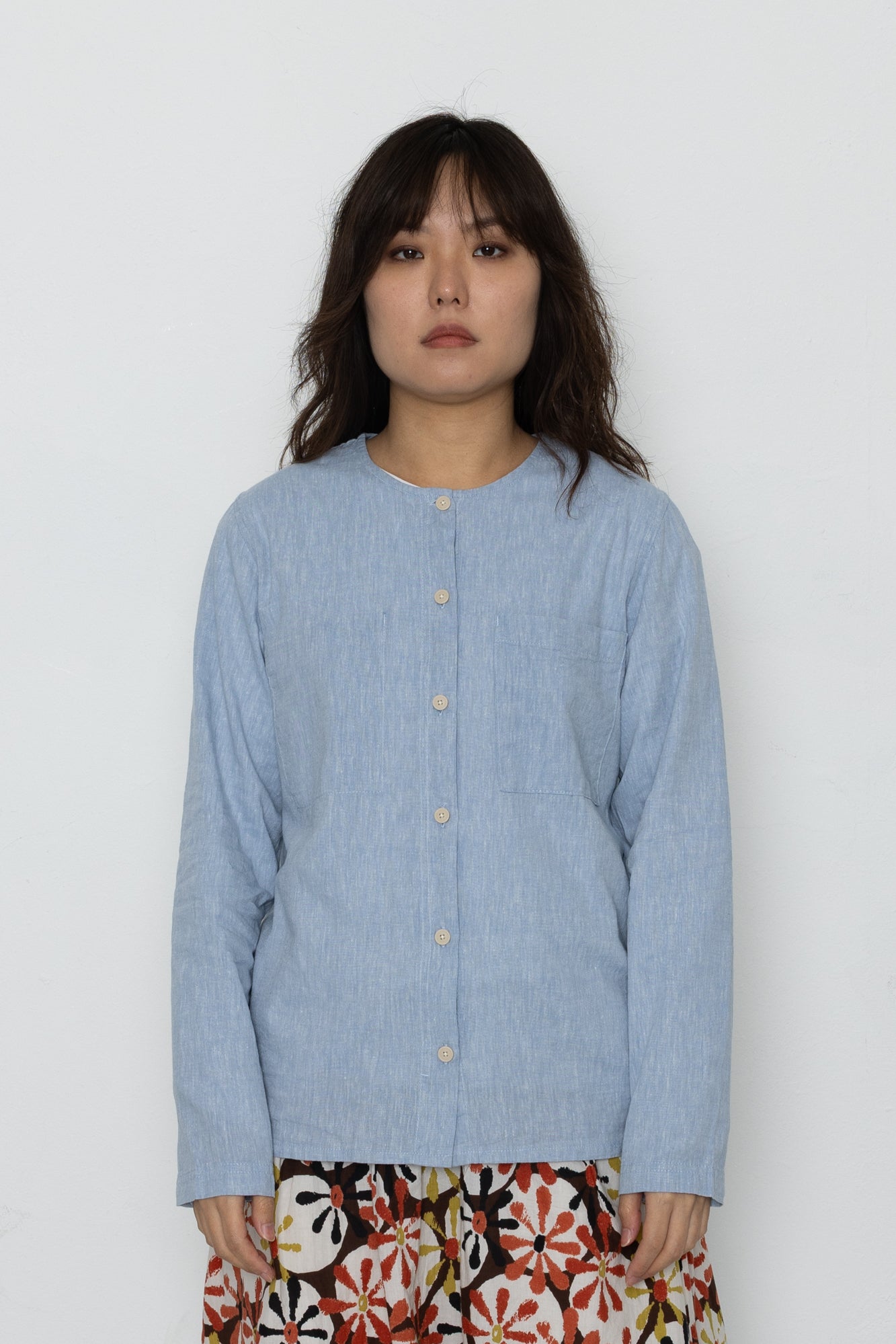 Folk | Folk Riviera Shirt - Blue Linen