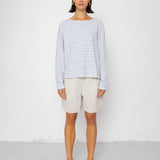 Folk | Folk Boat Neck T-Shirt - Ecru / Bright Blue