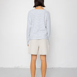Folk | Folk Boat Neck T-Shirt - Ecru / Bright Blue