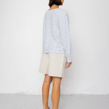 Folk | Folk Boat Neck T-Shirt - Ecru / Bright Blue