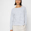 Folk | Folk Boat Neck T-Shirt - Ecru / Bright Blue