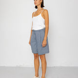 Boyfriend Shorts - Indigo Ticking Stripe