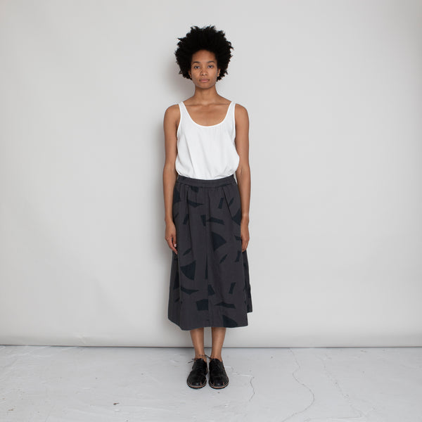 Full Seam Skirt - Link Print Dark