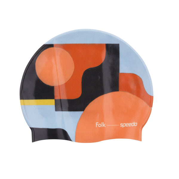 Folk x Speedo Printed Cap - Burnt Red Wave Print
