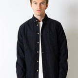 Klassisches Hemd – Schwarzer Flanell