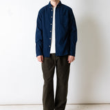 Klassisches Hemd - Marineblaues Flanell