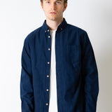 Klassisches Hemd - Marineblaues Flanell