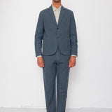 Cotton Linen Blazer - Charcoal