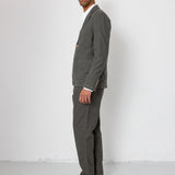 Cotton Linen Blazer - Dark Sage