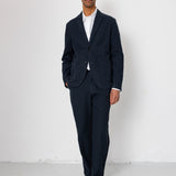 Cotton Linen Blazer - Soft Black