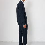 Cotton Linen Blazer - Soft Black