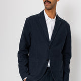 Cotton Linen Blazer - Soft Black