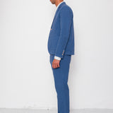 Cotton Linen Trouser - Woad
