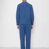 Cotton Linen Blazer - Woad